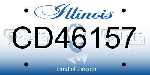 CD46157 Illinois License Plate