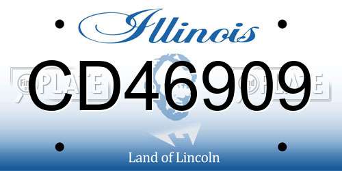 CD46909 Illinois License Plate