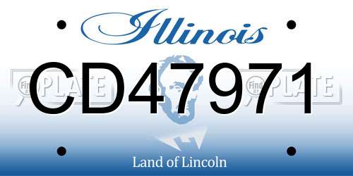CD47971 Illinois License Plate