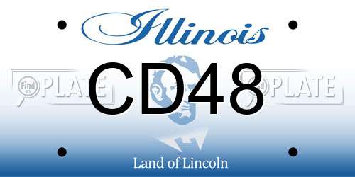 CD48 Illinois License Plate