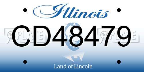 CD48479 Illinois License Plate