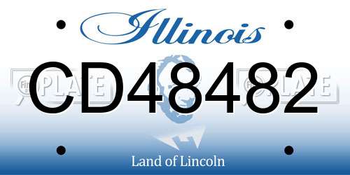 CD48482 Illinois License Plate