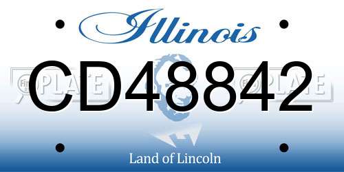 CD48842 Illinois License Plate