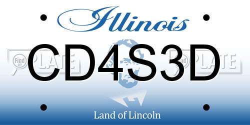 CD4S3D Illinois License Plate