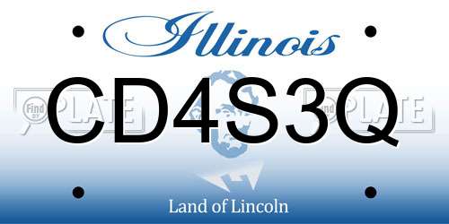 CD4S3Q Illinois License Plate