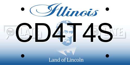 CD4T4S Illinois License Plate