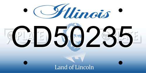 CD50235 Illinois License Plate
