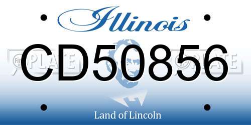 CD50856 Illinois License Plate