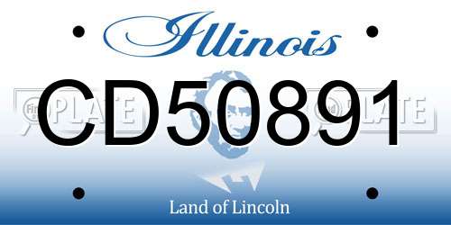 CD50891 Illinois License Plate