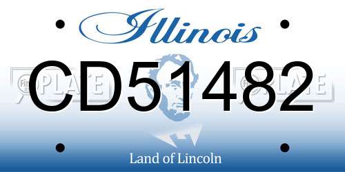 CD51482 Illinois License Plate