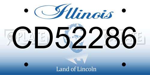 CD52286 Illinois License Plate
