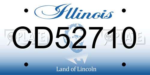 CD52710 Illinois License Plate