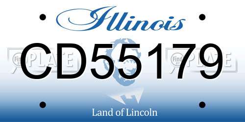 CD55179 Illinois License Plate