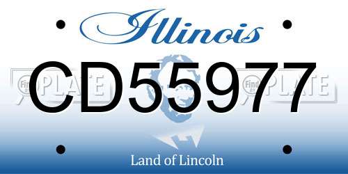 CD55977 Illinois License Plate