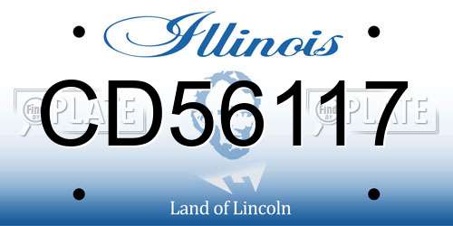 CD56117 Illinois License Plate