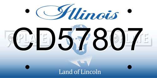 CD57807 Illinois License Plate
