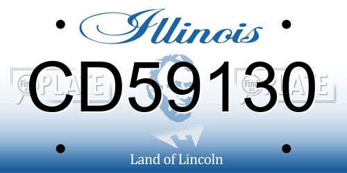 CD59130 Illinois License Plate