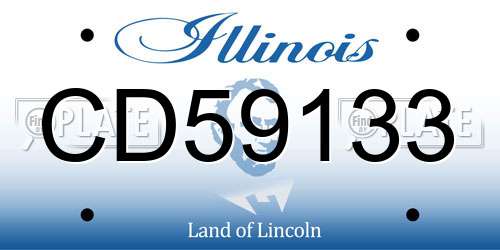 CD59133 Illinois License Plate