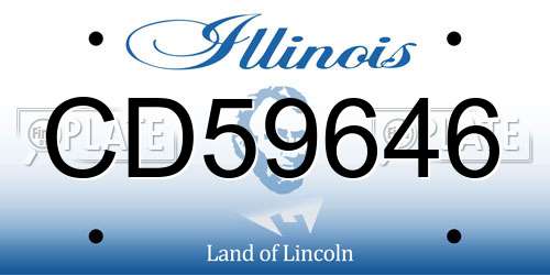 CD59646 Illinois License Plate