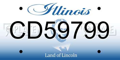 CD59799 Illinois License Plate