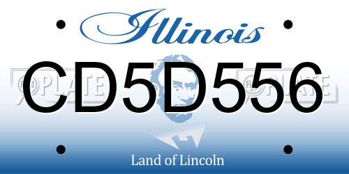 CD5D556 Illinois License Plate