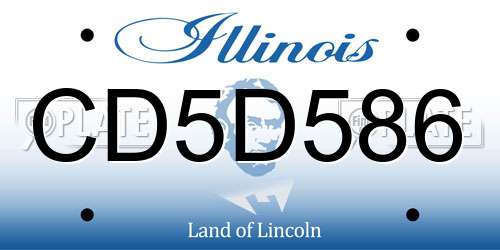 CD5D586 Illinois License Plate