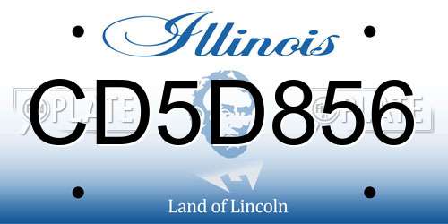 CD5D856 Illinois License Plate