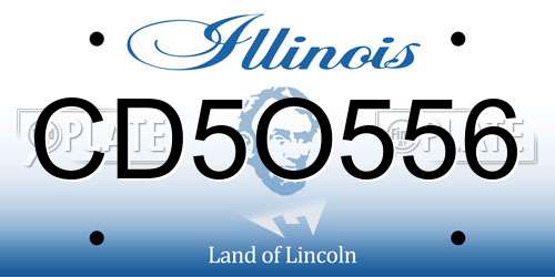 CD5O556 Illinois License Plate
