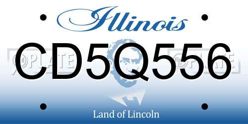 CD5Q556 Illinois License Plate