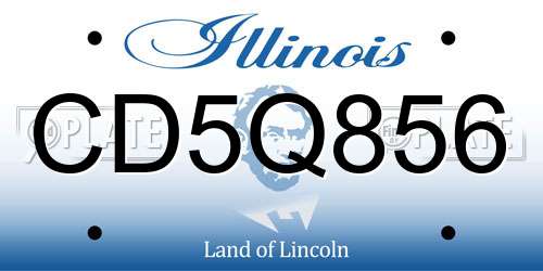 CD5Q856 Illinois License Plate