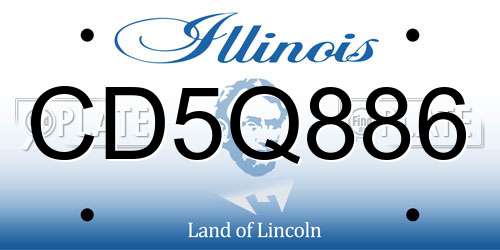 CD5Q886 Illinois License Plate