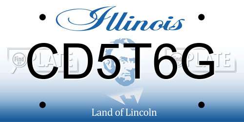 CD5T6G Illinois License Plate