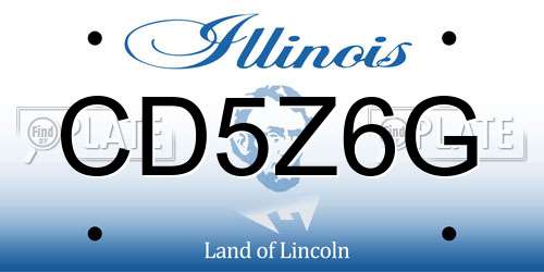CD5Z6G Illinois License Plate
