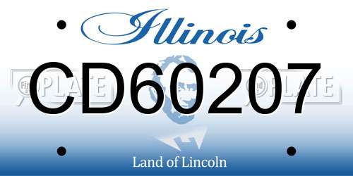 CD60207 Illinois License Plate