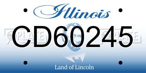 CD60245 Illinois License Plate