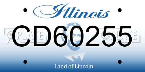 CD60255 Illinois License Plate