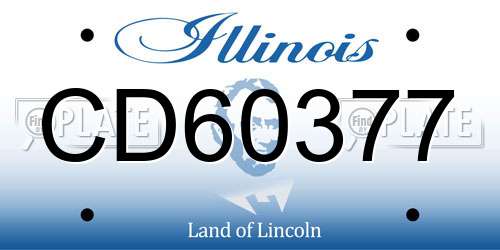 CD60377 Illinois License Plate