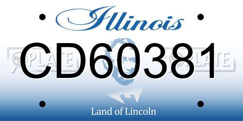 CD60381 Illinois License Plate