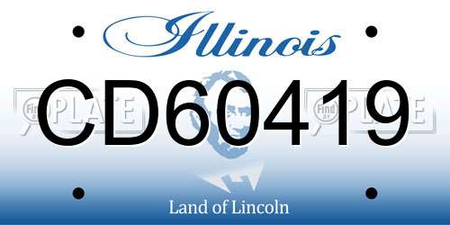 CD60419 Illinois License Plate