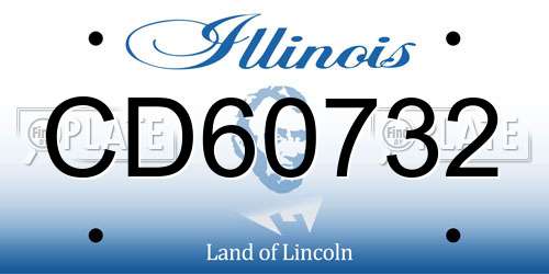 CD60732 Illinois License Plate