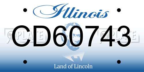 CD60743 Illinois License Plate
