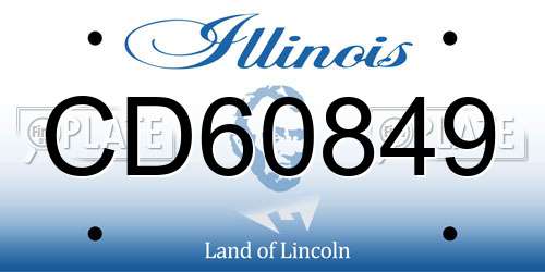 CD60849 Illinois License Plate