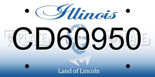 CD60950 Illinois License Plate
