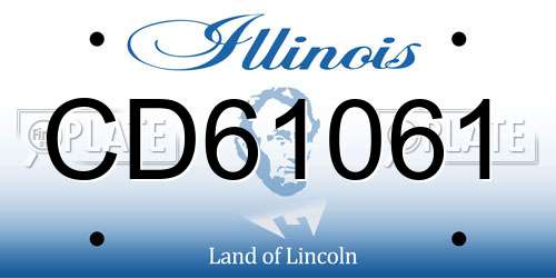 CD61061 Illinois License Plate