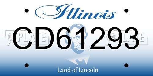 CD61293 Illinois License Plate