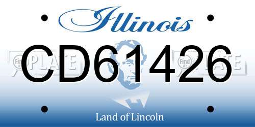 CD61426 Illinois License Plate