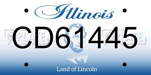CD61445 Illinois License Plate