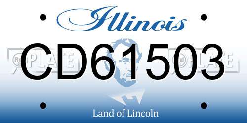 CD61503 Illinois License Plate