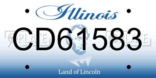 CD61583 Illinois License Plate