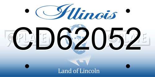 CD62052 Illinois License Plate